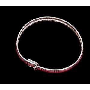 Italy 925 Sterling Silver Omega Bracelet-Open Box Clasp 13.3 Grams